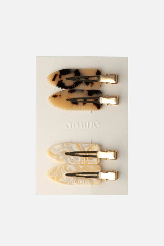 Makiažo plaukų segtukai (4 vnt.) - Kokoso pienas ir migdolų latė - Amitié