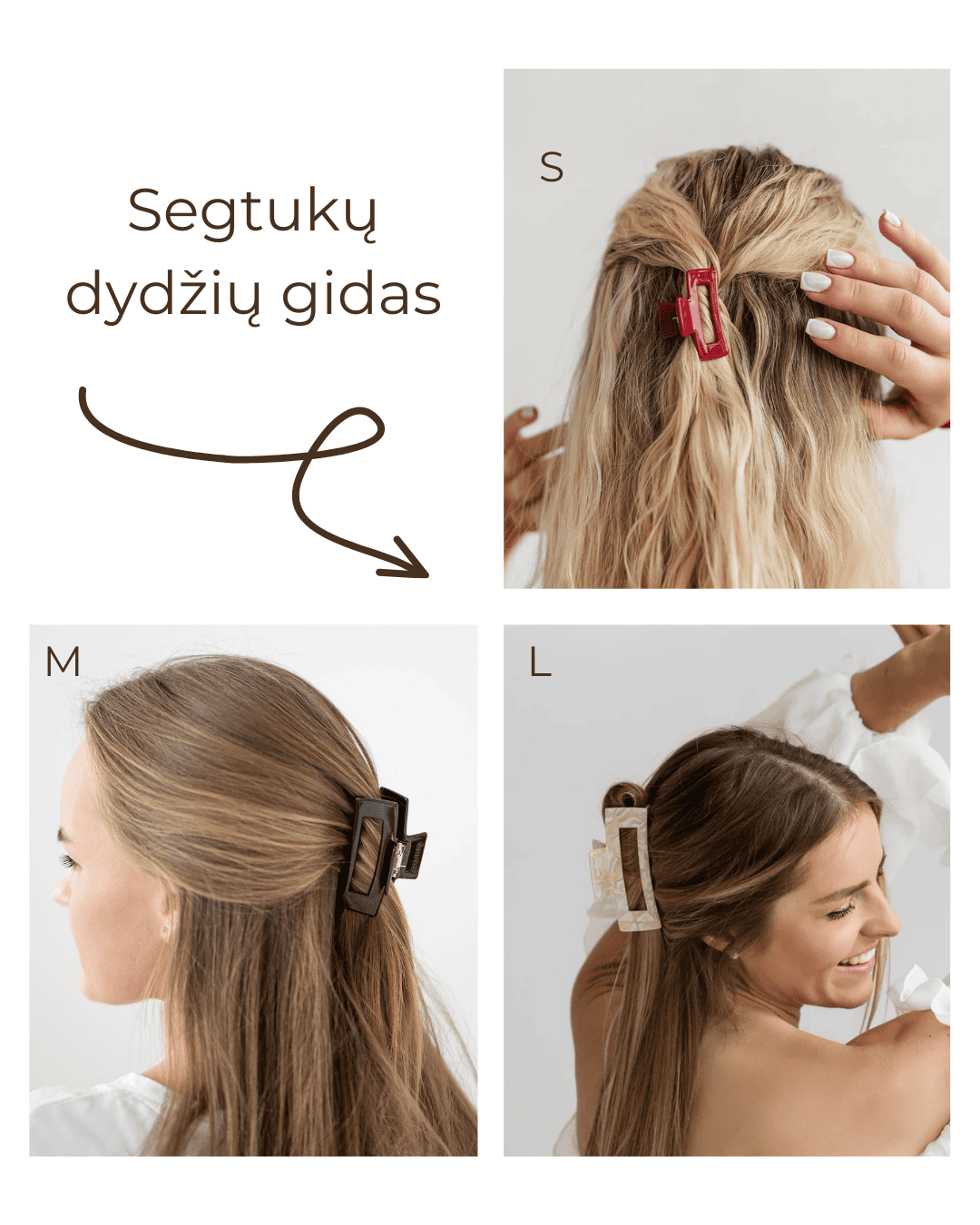 Amitié Nora plaukų segtukas - bordeaux S dydis - Amitié