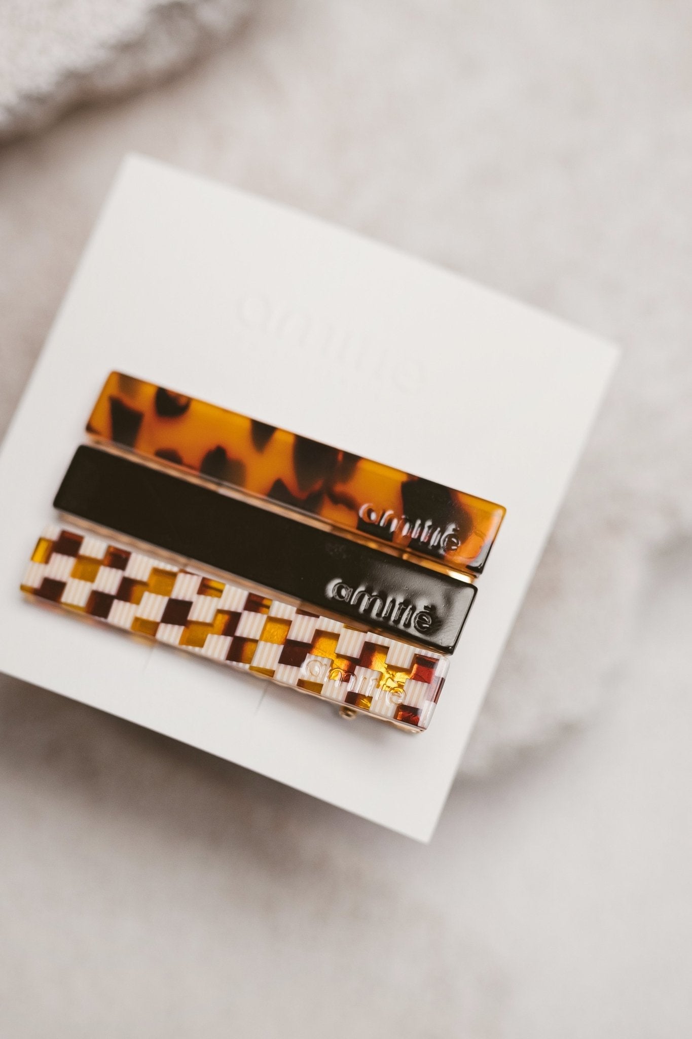 Plaukų segtukai priekiniams plaukams susegti (3 vnt.) - Amitié