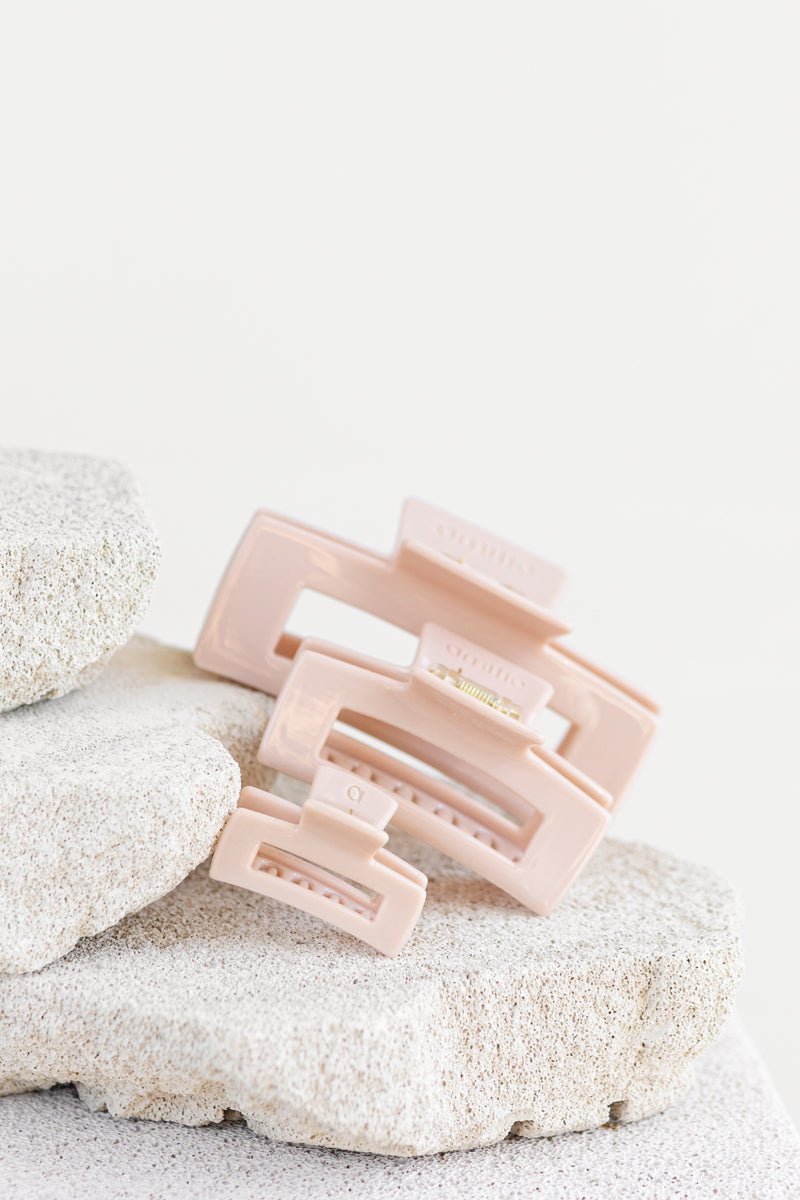 Nora plaukų segtukas - rožinė vanilė (L dydis) - Amitié